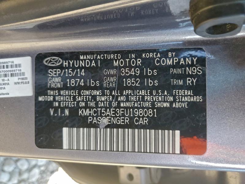 2015 HYUNDAI ACCENT GS #3316705412