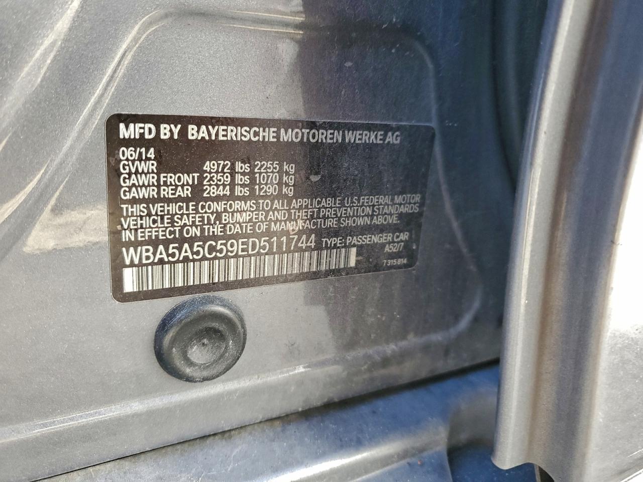 Lot #3309255630 2014 BMW 528 I