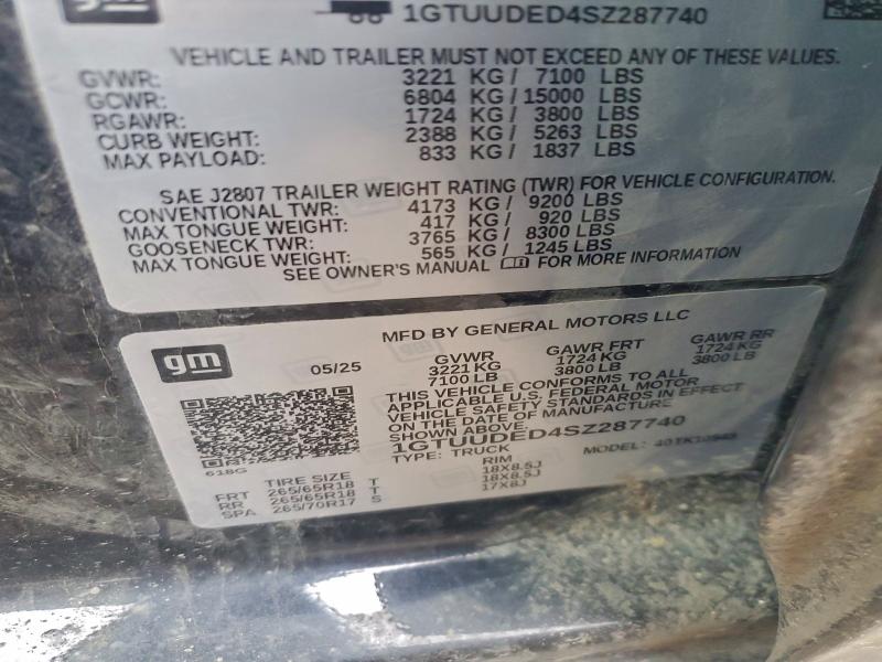 2025 GMC SIERRA K15 #3304961994