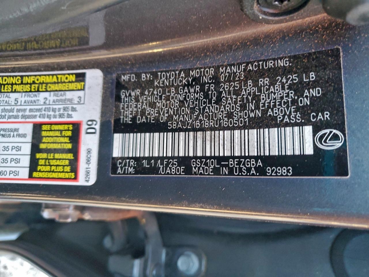 LEXUS ES 350 F SPORT HANDLING