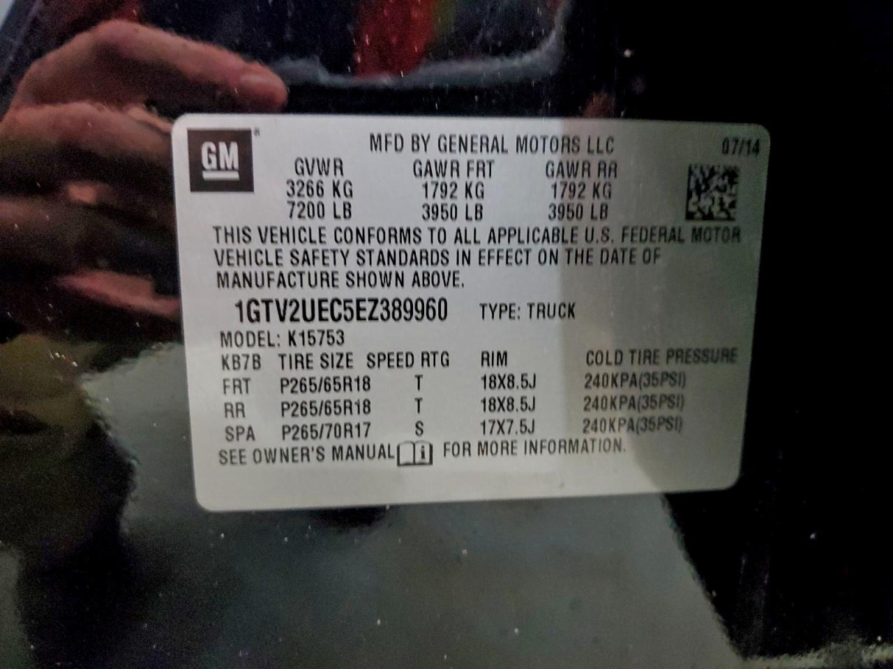 Lot #3311583793 2014 GMC SIERRA K15