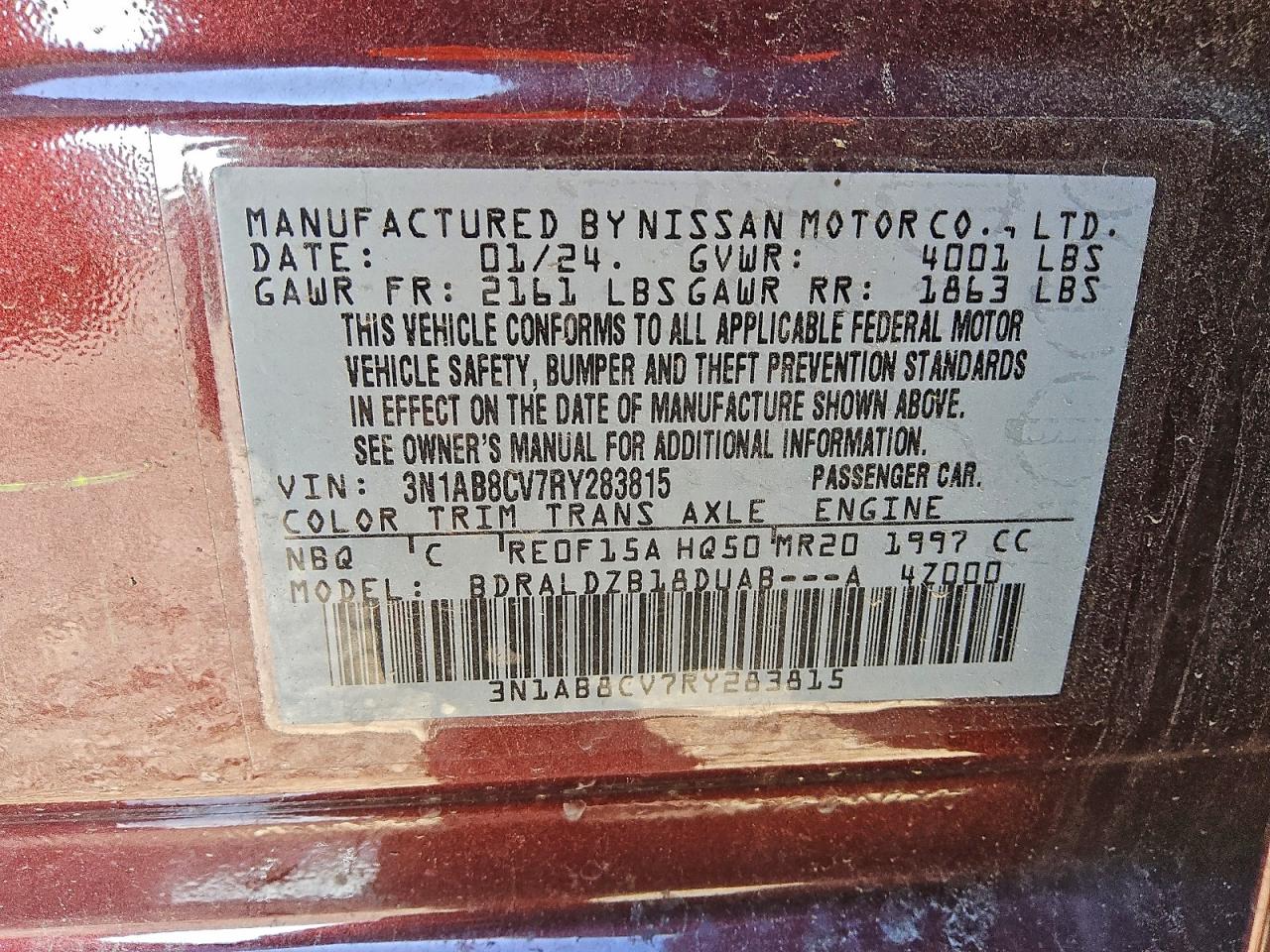 Lot #3317828205 2024 NISSAN SENTRA SV