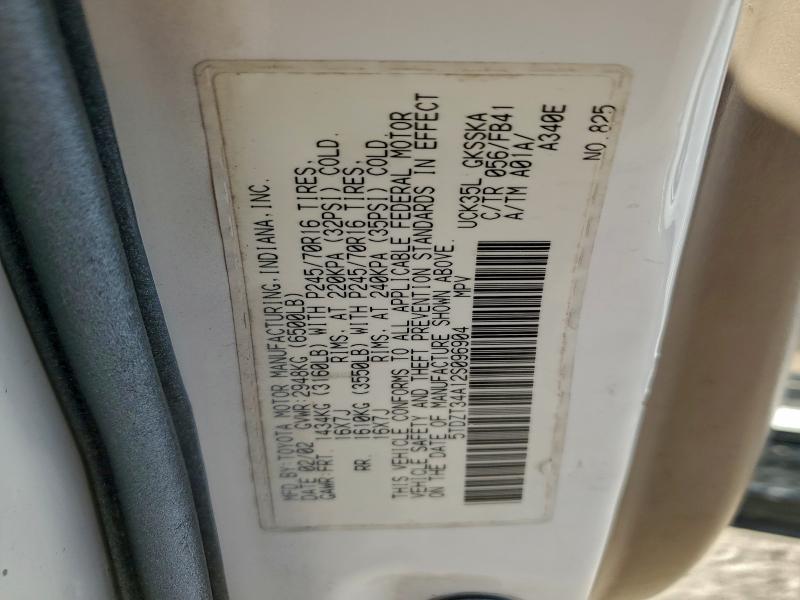 2002 TOYOTA SEQUOIA SR #3315873089