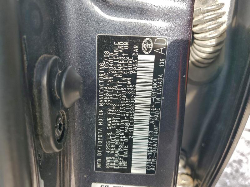 2009 TOYOTA COROLLA MA #3308215215