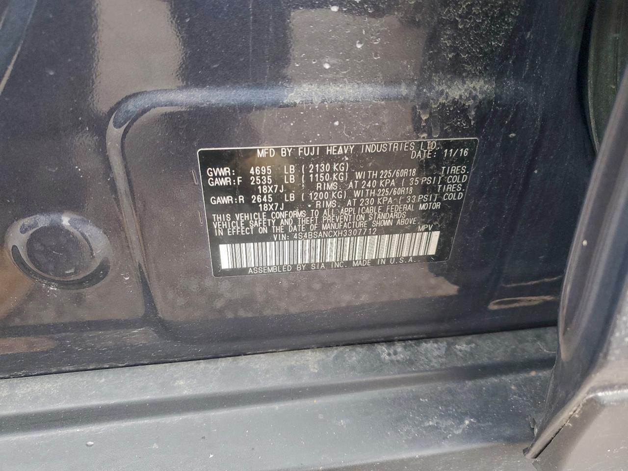 SUBARU OUTBACK 2.5I LIMITED