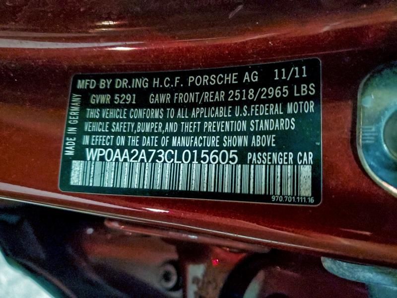 2012 PORSCHE PANAMERA 2 #3302762361