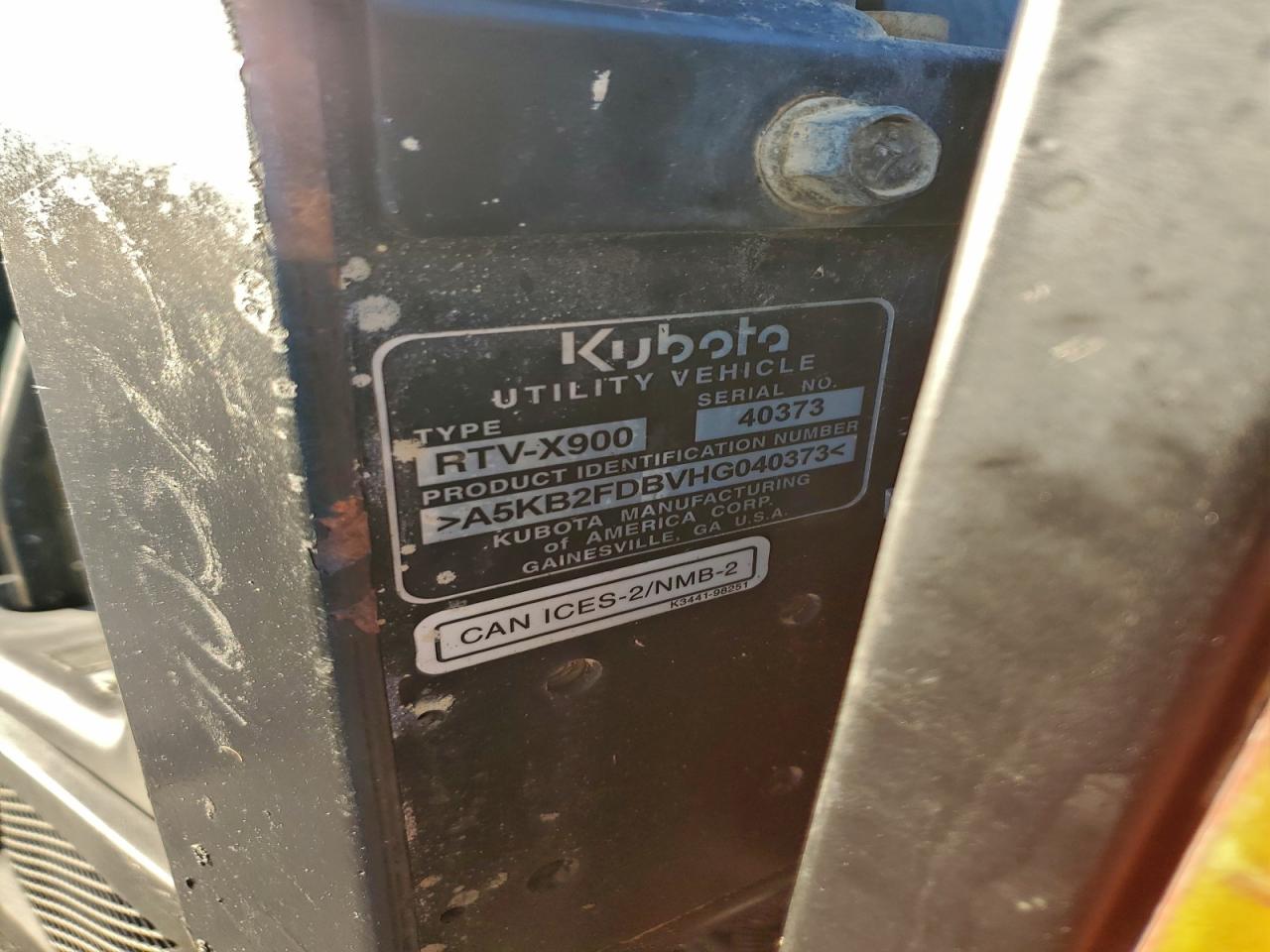 Lot #3309246618 2019 OTHER MOTORCYCLE KUBOTA