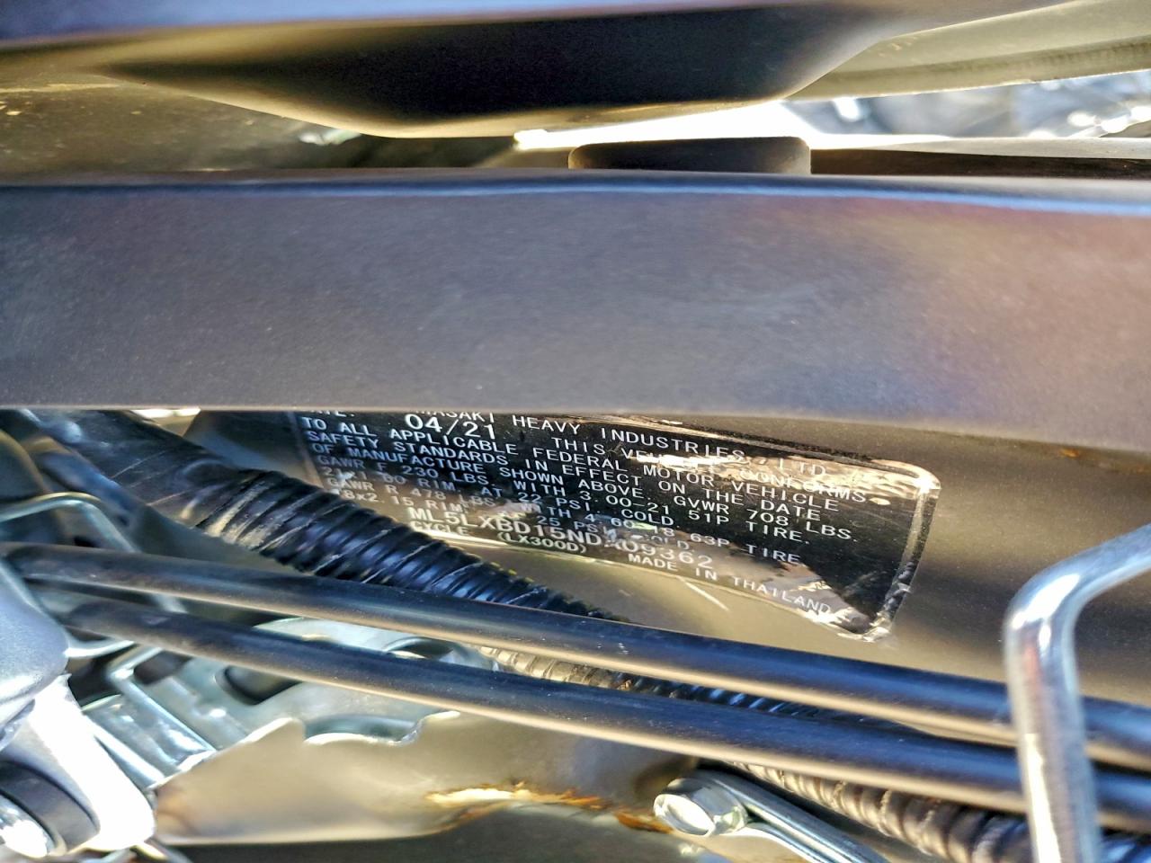 Lot #3312769103 2022 KAWASAKI KLX300 D