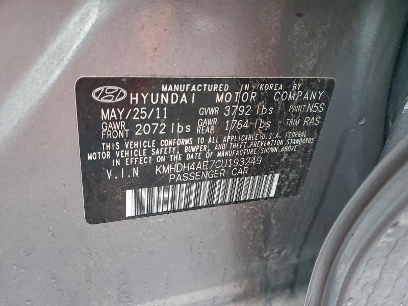 2012 HYUNDAI ELANTRA GL #3308269196