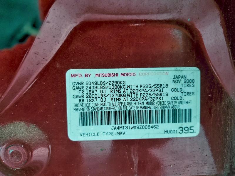 2009 MITSUBISHI OUTLANDER #3302710039