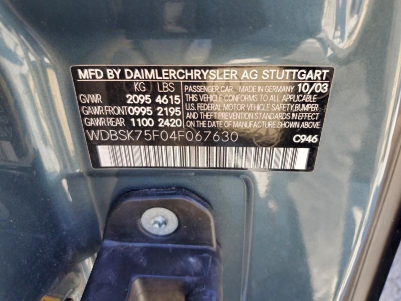 2004 MERCEDES-BENZ SL 500 #3308381356