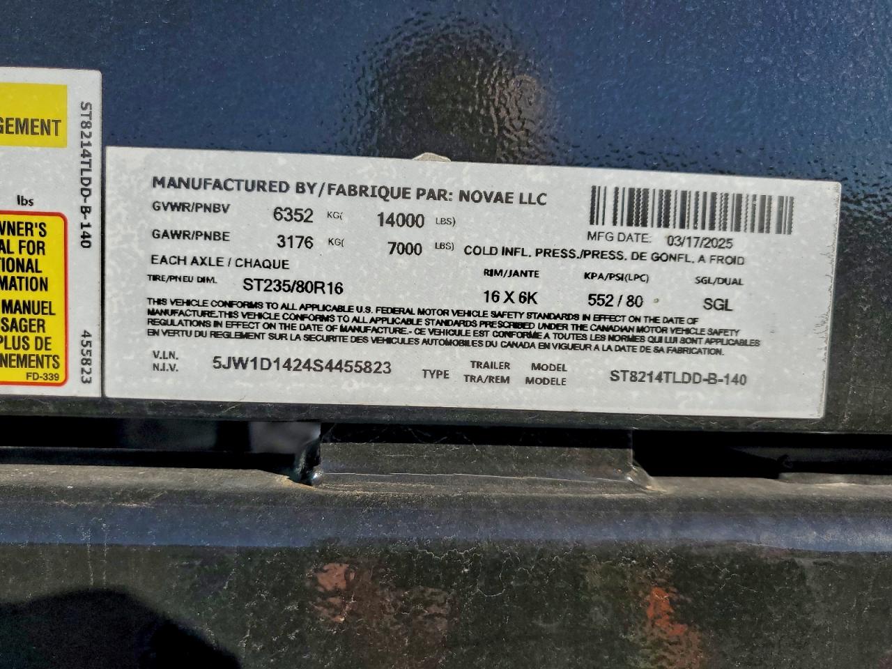 Lot #3311521237 2025 SURE-TRAC ST8214HLOD