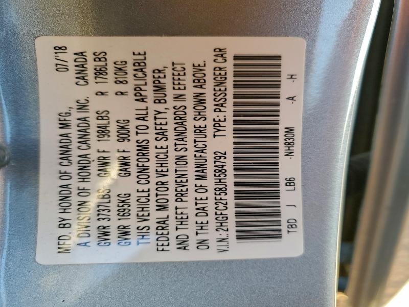 2018 HONDA CIVIC LX #3311750746