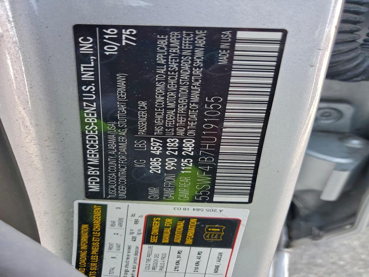 Lot #3304540460 2017 MERCEDES-BENZ C 300