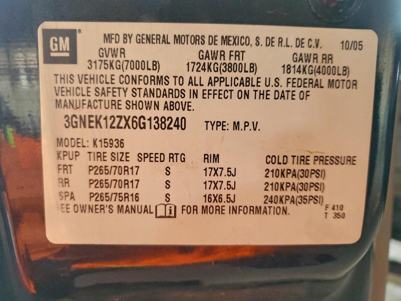 Lot #3305319333 2006 CHEVROLET AVALANCHE