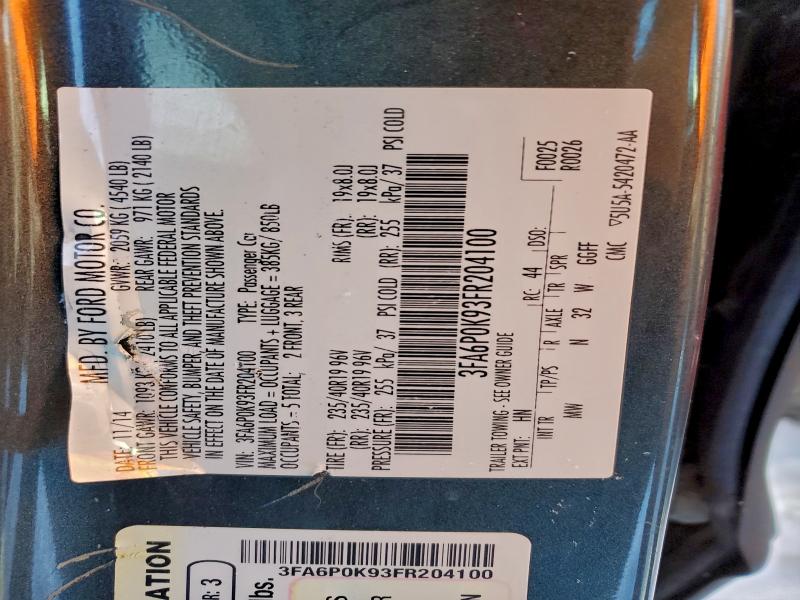 2015 FORD FUSION TIT #3308216207