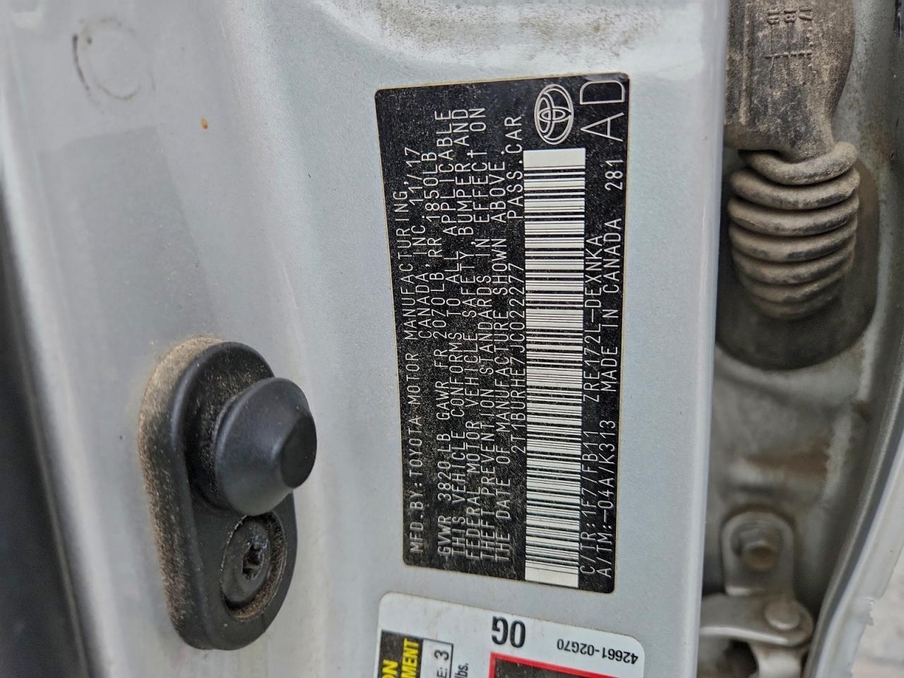 Lot #3317838211 2018 TOYOTA COROLLA L