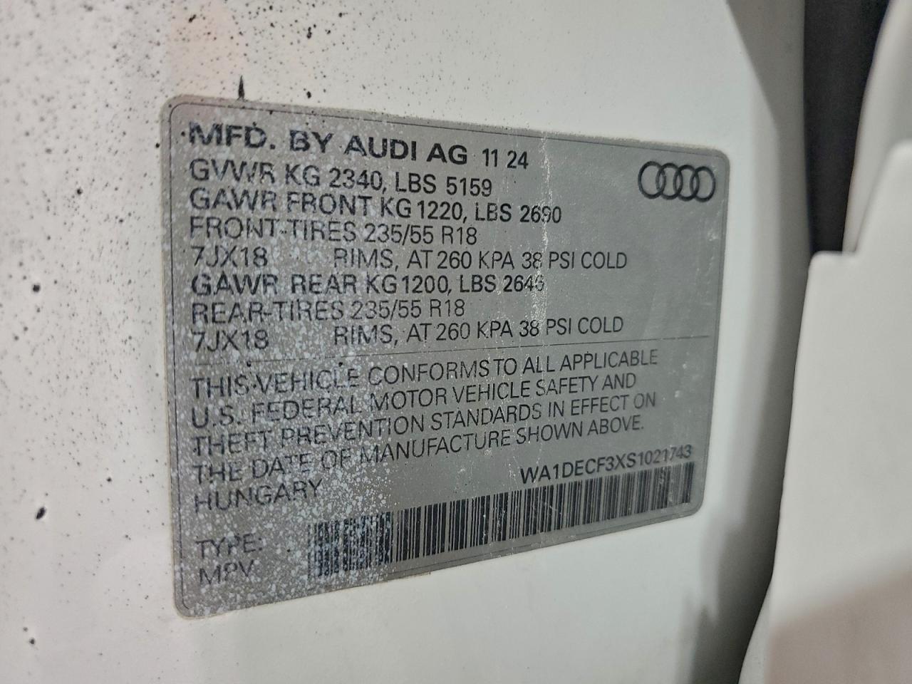 Lot #3308289171 2025 AUDI Q3 PREMIUM