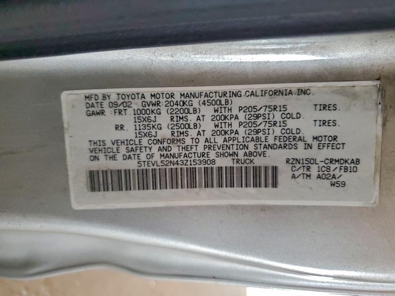 2003 TOYOTA TACOMA XTR #3316894087