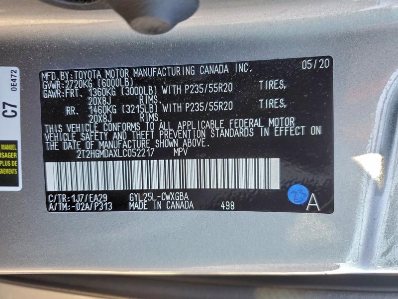 2020 LEXUS RX 450H #3311519277