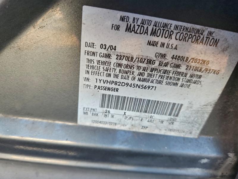 2004 MAZDA 6 S #3319858174