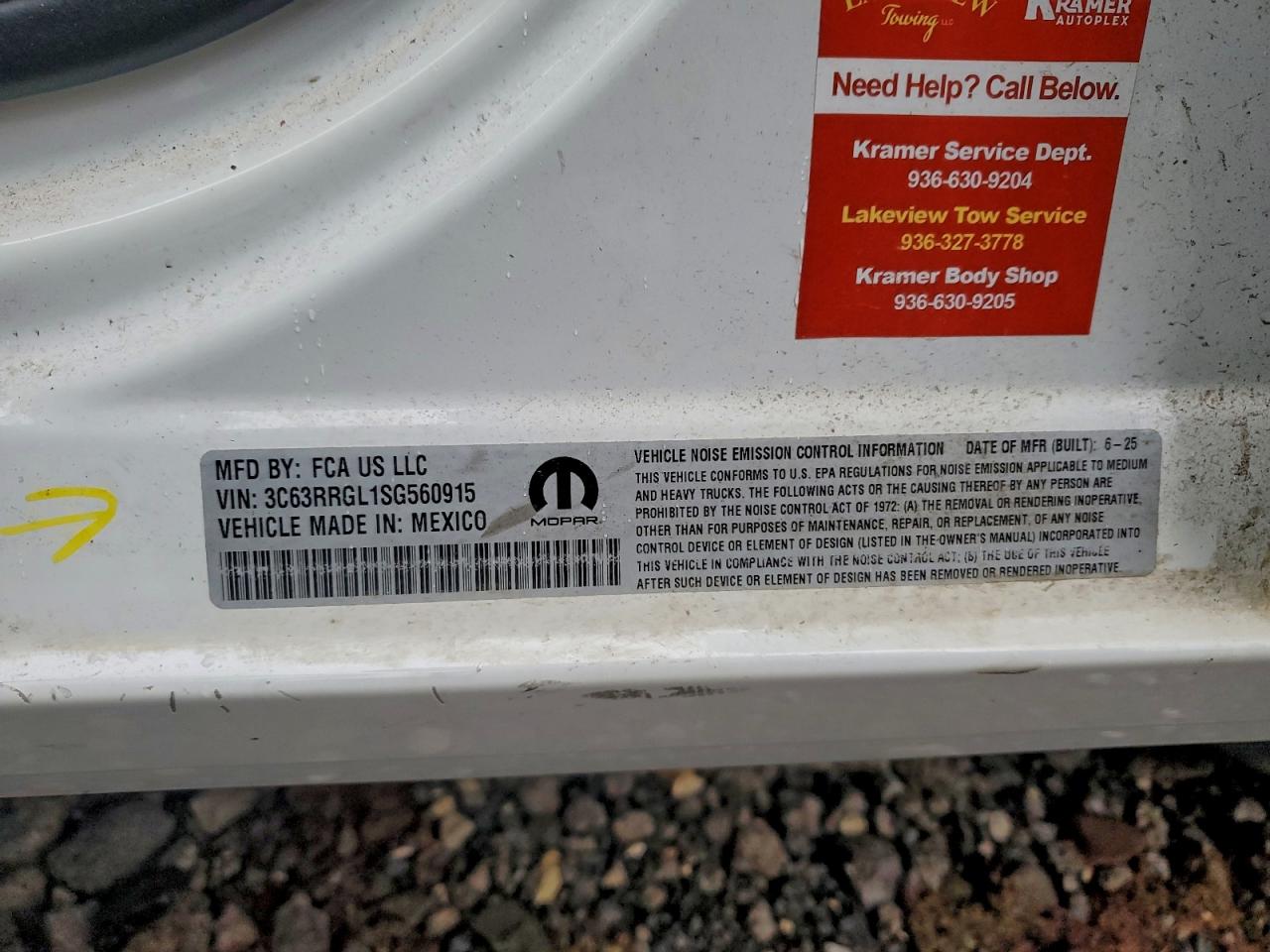 Lot #3311611303 2025 RAM 3500