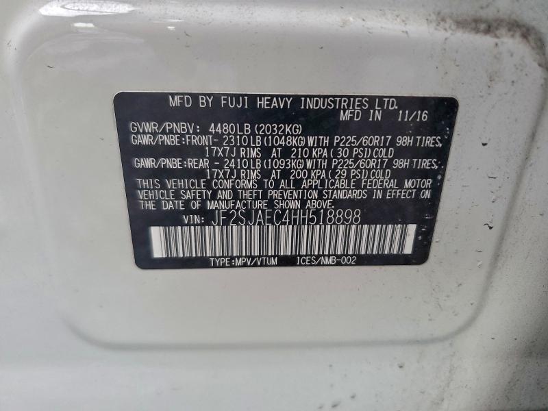 2017 SUBARU FORESTER 2 #3318871977