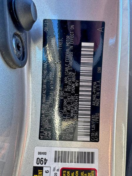 2021 TOYOTA SIENNA LE #3311485257