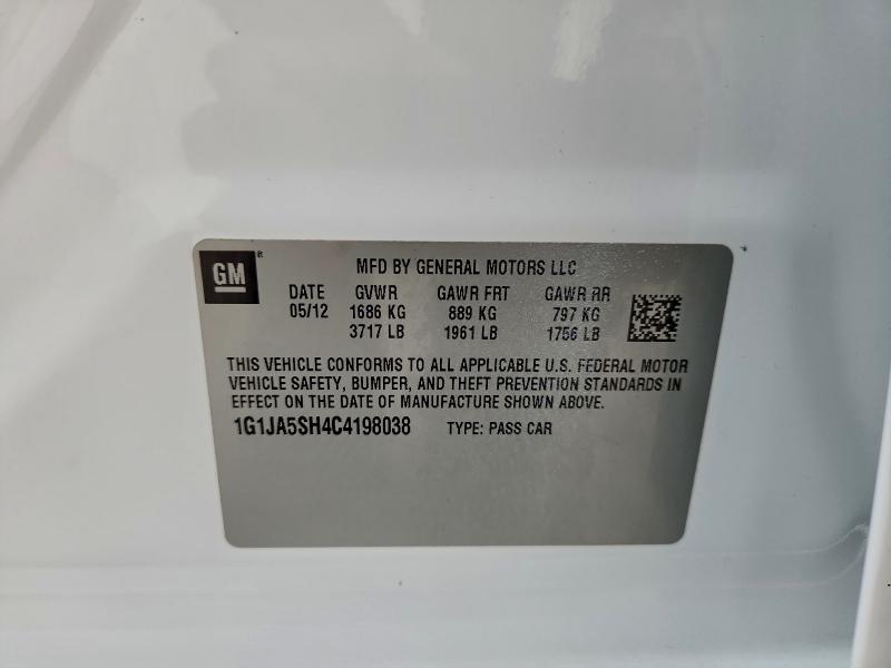 2012 CHEVROLET SONIC LS #3316748417