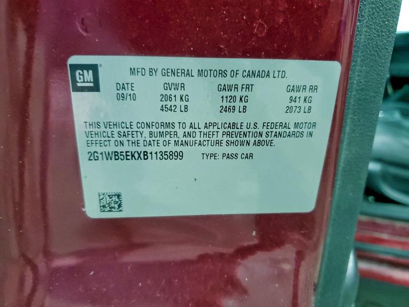 2011 CHEVROLET IMPALA LT #3317760109