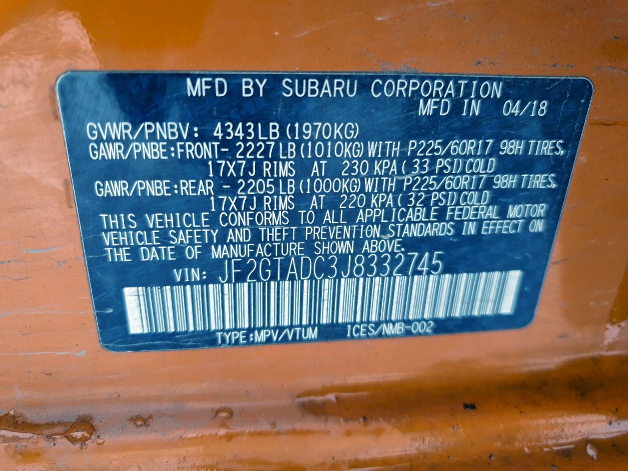 SUBARU CROSSTREK PREMIUM