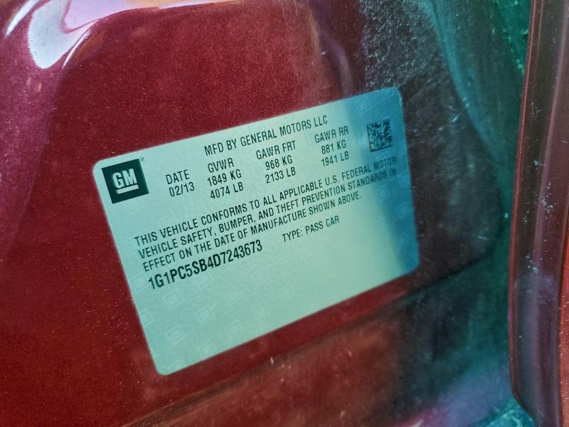 2013 CHEVROLET CRUZE LT #3316869070