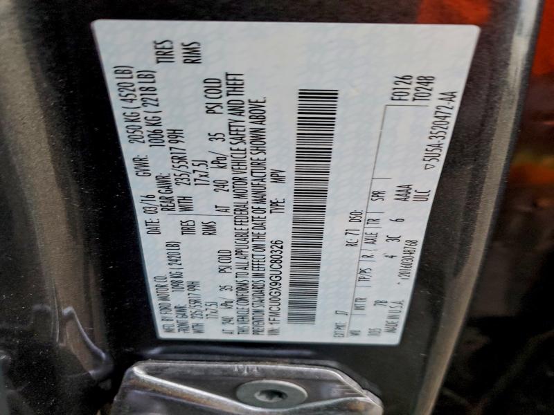 2016 FORD ESCAPE SE #3312616211