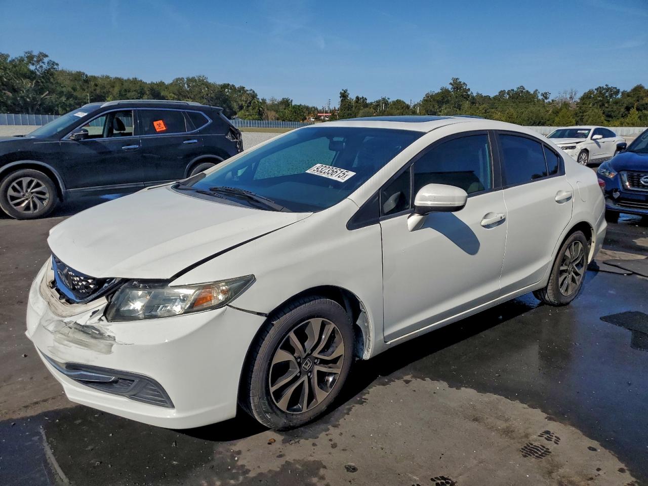 Lot #3317631527 2014 HONDA CIVIC EX