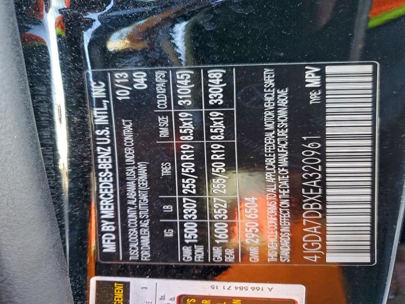 2014 MERCEDES-BENZ ML 550 4MA #3305397348