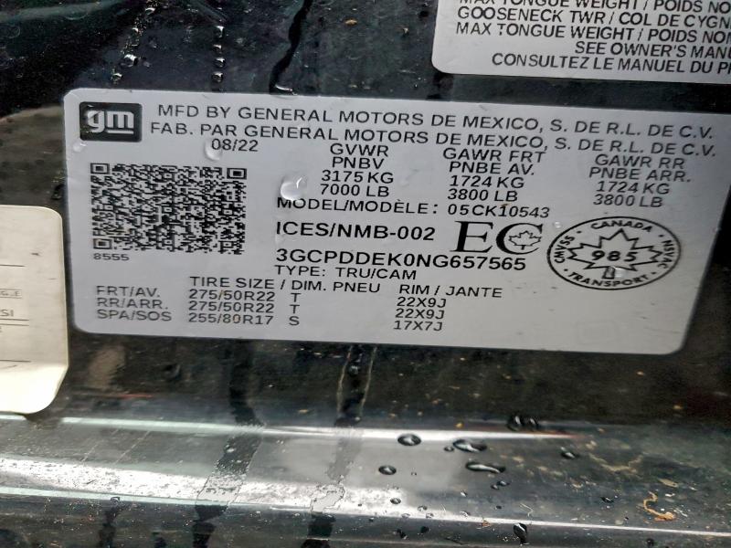 2022 CHEVROLET SILVERADO #3305334331