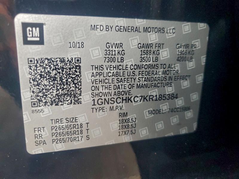 2019 CHEVROLET SUBURBAN C #3308200260