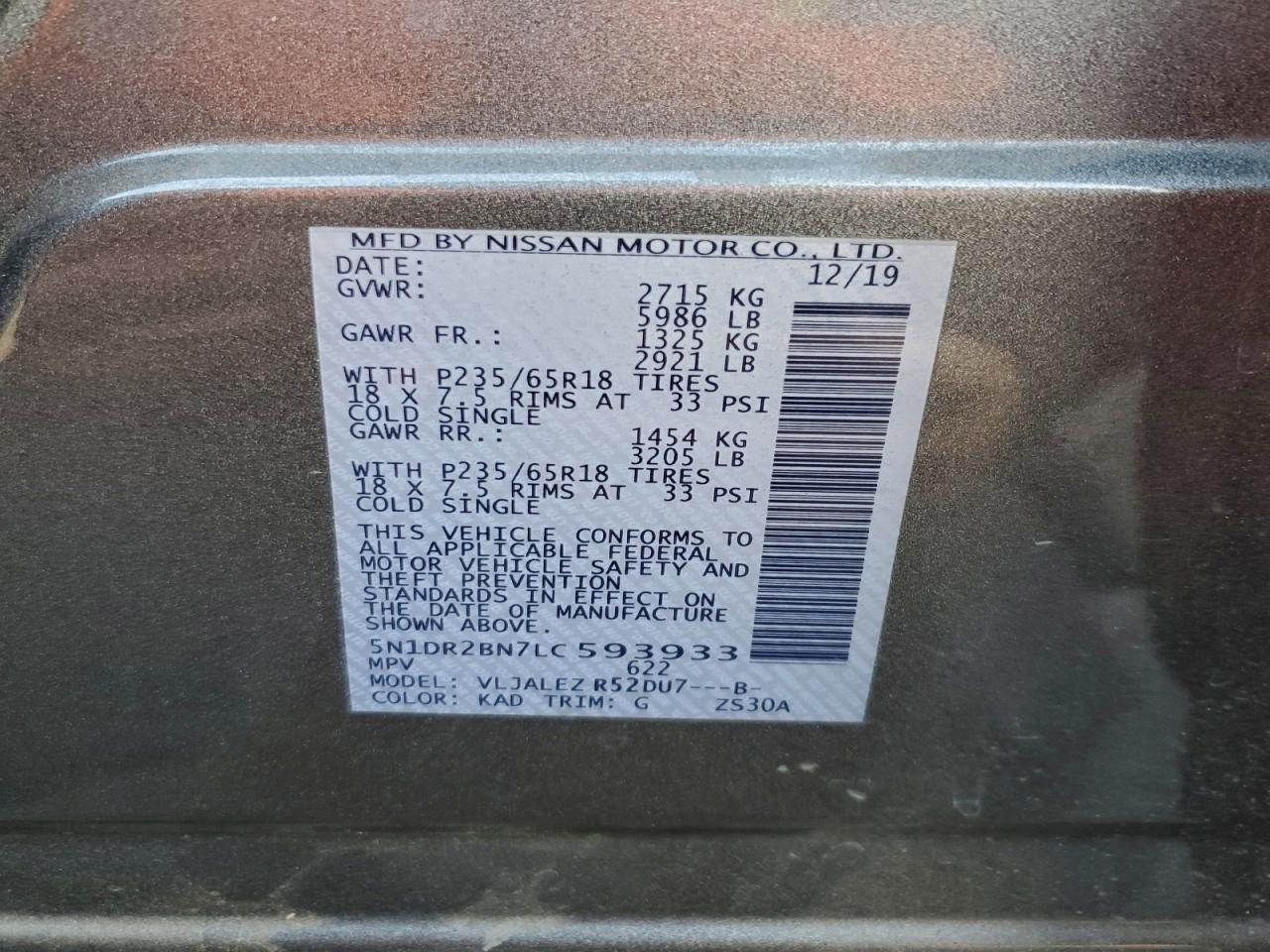 NISSAN PATHFINDER SV