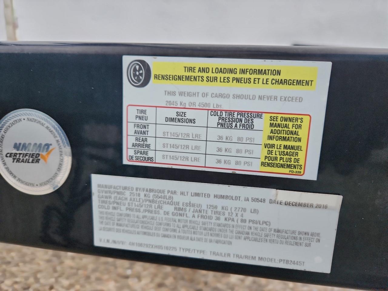 Lot #3311558276 2017 YACHT CLUB PTB2543T B