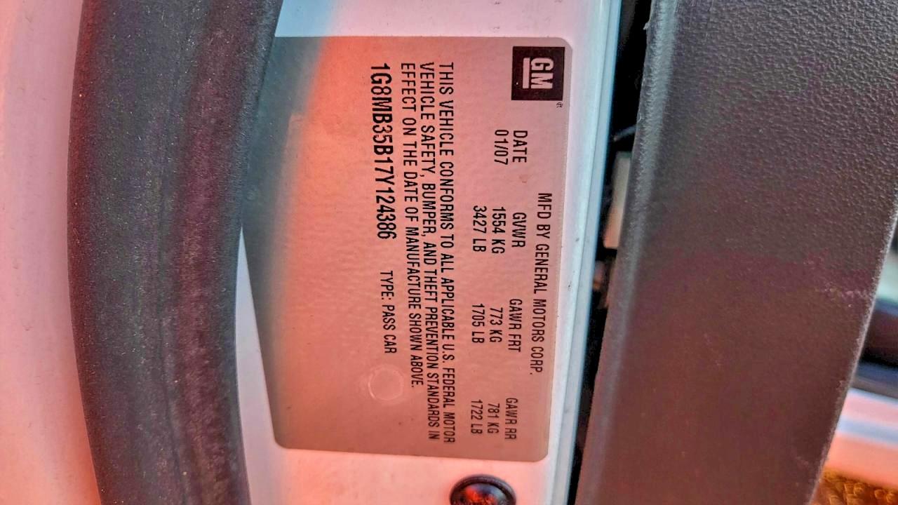 Lot #3305319343 2007 SATURN SKY