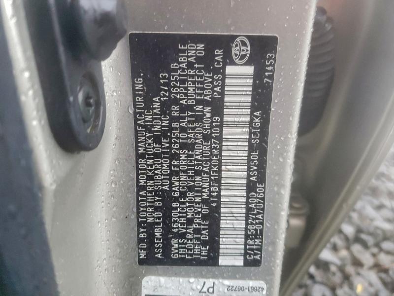 2014 TOYOTA CAMRY L #3305529081