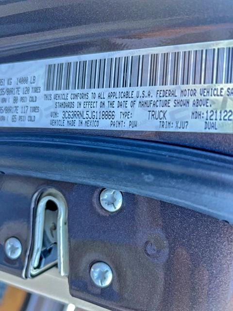 2018 RAM 3500 LONGH #3302639018