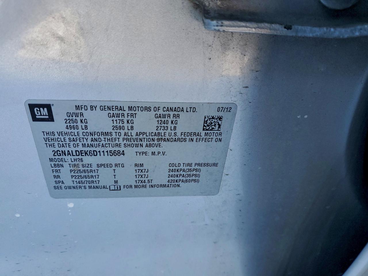 CHEVROLET EQUINOX LT