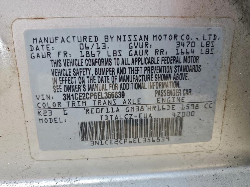 2014 NISSAN VERSA NOTE #3301608632