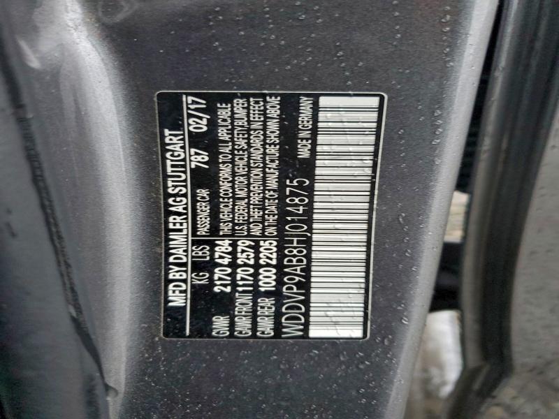 2017 MERCEDES-BENZ B 250E #3308248189