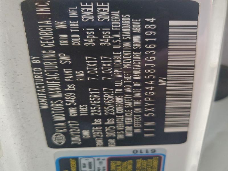 2018 KIA SORENTO LX #3303690029