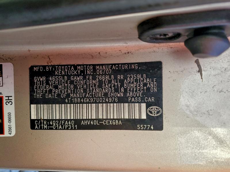 2007 TOYOTA CAMRY HYBR #3317826231