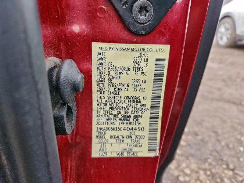 2006 NISSAN FRONTIER K #3309194642