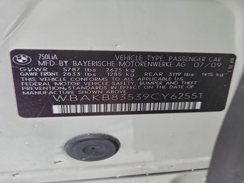 2009 BMW 750 LI #3302745007