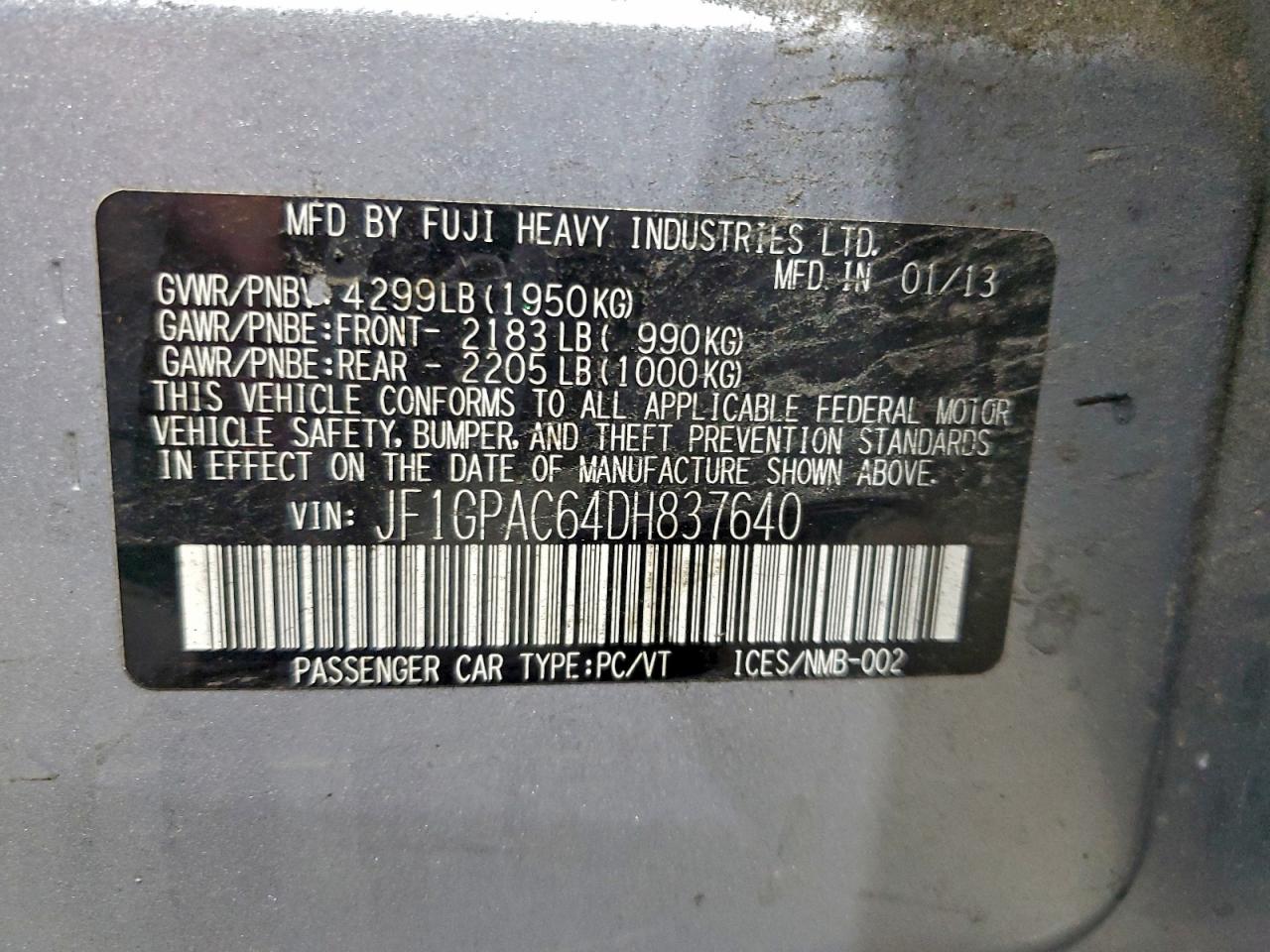 SUBARU IMPREZA PREMIUM